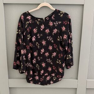 Papermoon Black Floral Blouse - Small